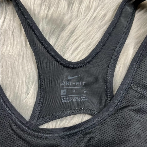 Nike Black White Classic Logo Sports Bra Size Medium - Picture 3 of 9